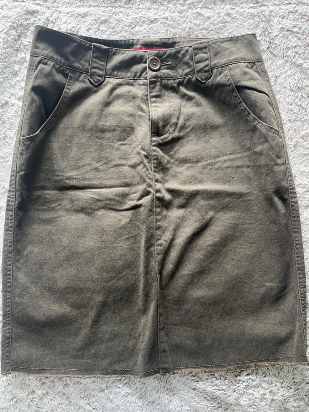 Guess Olive Green Pencil Skirt